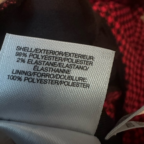 Anne Klein Red Houndstooth A line Dress Belted Career Work Women's Petite Size 8 - Picture 10 of 11